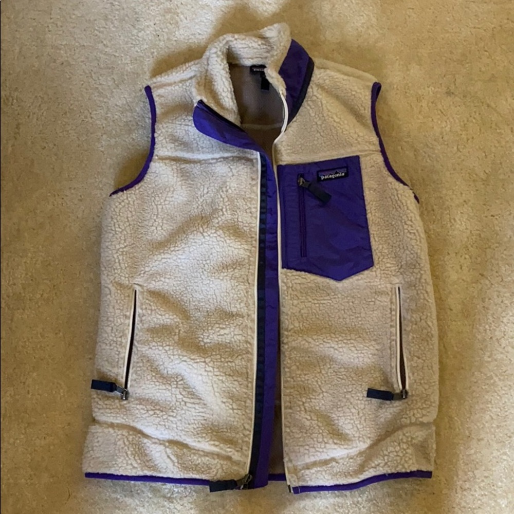 Patagonia womens Sherpa/fleece vest size M